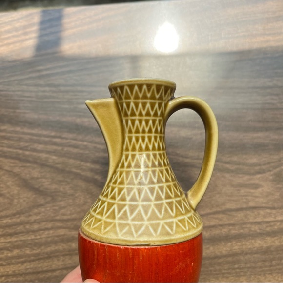 VINTAGE Ceramic & Wood Vessel - Picture 2 of 5